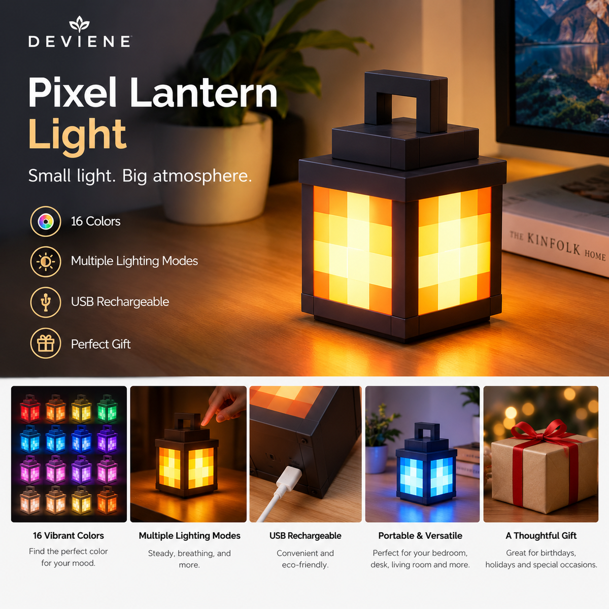 Pixel Night Lantern